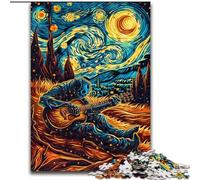 Puzzle per adolescenti che suonano la chitarra sotto le stelle, dai 14 anni in su Ogni pezzo è unico Gioco divertente e stimolante per tutta la famiglia Un ottimo regalo (dimensioni 26x38cm)