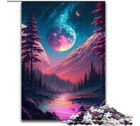Puzzle per adolescenti "Chiaro di luna nel fiume", adatti a persone dai 14 anni in su, giochi educativi, regali di Babbo Natale segreto (dimensioni 26x38cm)