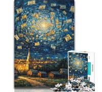 Puzzle per adolescenti Cielo notturno Banconote da un dollaro Puzzle da 1000 pezzi per adulti e adolescenti, decorazione da parete Regali unici per compleanno e Natale Adatto per e 14 26x38cm