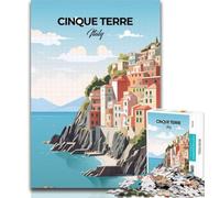 Puzzle per adolescenti Cinque Terre Puzzle da 1000 pezzi per adulti e adolescenti, regali di Babbo Natale segreto per bambini dai 14 anni in su, 26x38cm