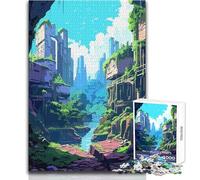 Puzzle per adolescenti "Città abbandonata dagli umani", 1000 rompicapo, gioco educativo memorabile, regalo sentito, dimensioni 50x75cm