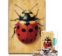 Puzzle per adolescenti Coccinella a sette punti puzzle da 1000 pezzi antistress per ammazzare il tempo vacanza lista dei desideri con Babbo Natale 26x38cm