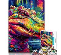 Puzzle per adolescenti Coccodrilli del Nilo colorati Puzzle da 1000 pezzi per adolescenti, ideale come regalo per tutta la famiglia Adatto per e 14 50x75cm