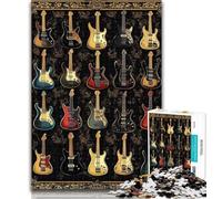 Puzzle per adolescenti, collezione di chitarra, per adulti, 1000 pezzi, giocattolo educativo antistress, ottimi regali e giocattoli, 26x38cm