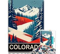Puzzle per adolescenti Colorado USA, aiuta il cervello ad allenarsi, giocattoli avvincenti per coltivare la pazienza, decorazione perfetta (38x26cm)