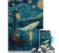 Puzzle per adolescenti con balena che salta fuori, 1000 pezzi, gioco per famiglie, antistress, sfida difficile, regali di Babbo Natale segreto, 50x75cm