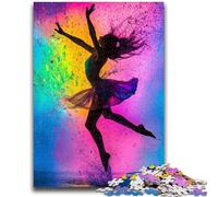Puzzle per adolescenti con ballerina di danza classica, dipinto a olio, analisi e logica con pezzi completamente incastrati e di forma casuale, per bambini dai 14 anni in su, 26x38cm