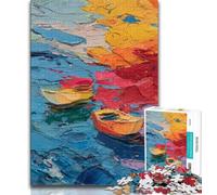 Puzzle per adolescenti con barca a vela dipinta a olio puzzle per adolescenti per giochi educativi giocattoli offerte come regali per tutta la famiglia 75x50cm
