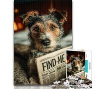 Puzzle per adolescenti con cane che legge il giornale, puzzle per adulti da 1000 pezzi, giocattolo educativo intellettuale decomprimente, regalo di compleanno, regali 26x38cm