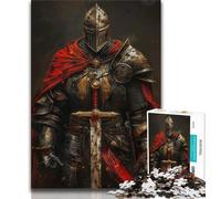 Puzzle per adolescenti con cavaliere medievale e guerriero dipinto,1000 pezzi,per ammazzare il tempo durante le vacanze,ogni pezzo è unico,un gioco stimolante e divertente per tutta la famiglia