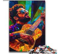Puzzle per adolescenti con chitarra, 2000 pezzi, giocattoli educativi per l'apprendimento, giochi per famiglie con poster abbinato e foglio di quiz (70x100cm)