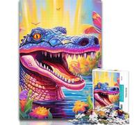 Puzzle per adolescenti con coccodrilli del Nilo, 1000 pezzi, gioco rompicapo, decorazione da parete, regali unici per compleanno e Natale, 26x38cm