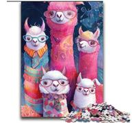 Puzzle per adolescenti con famiglia di alpaca, 2000 pezzi, sfida difficile per la decorazione della casa, antistress, per bambini dai 14 anni in su (70x100cm)