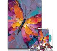 Puzzle per adolescenti con farfalla dipinta a olio, per adulti, 1000 pezzi, ideale come regalo per tutta la famiglia, dai 14 anni in su, 26x38cm