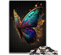 Puzzle per adolescenti con farfalle colorate, gioco stimolante e decorazione da parete per famiglie, regali unici per compleanno e Natale, 26x38cm