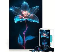 Puzzle per adolescenti con fiori al neon, 1000 pezzi, gioco di logica e antistress, taglio preciso, regalo di compleanno (38x26cm)