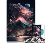 Puzzle per adolescenti con fiori di ciliegio in Giappone, puzzle per adolescenti, giochi educativi, decorazioni per la casa, regali di compleanno, decorazioni murali (dimensioni 75x50cm)