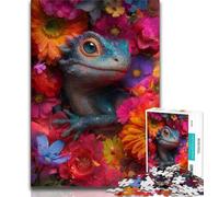 Puzzle per adolescenti con fiori e draghi puzzle per adulti da 1000 pezzi difficili con pezzi completamente interconnessi e di forma casuale per bambini dai 14 anni in su (50x75cm)