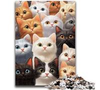 Puzzle per adolescenti con gatti, adatti dai 14 anni in su, giochi per famiglie, ideali come regalo per tutta la famiglia, 38x26cm