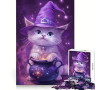 Puzzle per adolescenti con gattina strega, 1000 pezzi, stimolante per la memoria, ideale per momenti di relax, con taglio preciso, perfetto come regalo di compleanno (38x26cm)