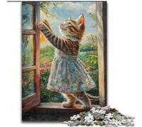 Puzzle per adolescenti con gatto ballerino, 1000 pezzi, antistress, per trascorrere il tempo libero in casa e per interagire con i genitori (dimensioni 50x75cm)