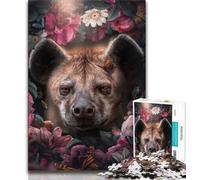 Puzzle per adolescenti con iene floreali, 1000 pezzi, perfetti per le serate di gioco, giocattolo colorato per la casa, regalo (38x26cm)