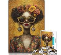 Puzzle per adolescenti con la bambina dei fiori, aiuta il cervello a esercitare i giocattoli avvincenti per coltivare la pazienza, decorazione perfetta (75x50cm)