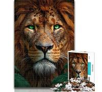 Puzzle per adolescenti con leone che indossa le cuffie, 1000 pezzi, regalo di compleanno, regali, arte murale per bambini dai 14 anni in su, 50x75cm