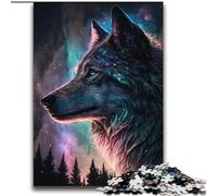 Puzzle per adolescenti con lupo e cielo notturno nella foresta, 2000 puzzle, giocattoli avvincenti che stimolano l'intelligenza cerebrale, regali di compleanno per bambini dai 14 anni in su (70x100cm)