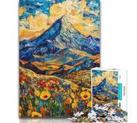 Puzzle per adolescenti con montagna dipinta di notte, 1000 pezzi, giocattoli educativi per l'apprendimento, decorazioni per la casa e regali unici, 50x75cm