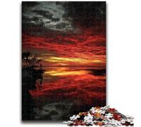 Puzzle per adolescenti con paesaggio al tramonto, 1000 pezzi, antistress, per trascorrere il tempo libero e interagire con i genitori (26x38cm)