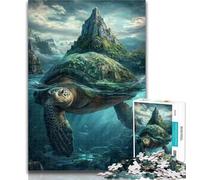 Puzzle per adolescenti con paesaggio dell'isola delle tartarughe, 1000 pezzi, giocattoli, giochi educativi, decorazioni per la casa e regali unici, 50x75cm
