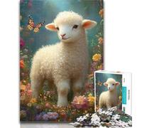 Puzzle per adolescenti con pecorella, 1000 pezzi, giochi educativi, decorazioni per la casa, ideali come regalo per tutta la famiglia, 26x38cm