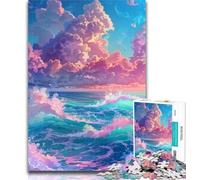 Puzzle per adolescenti con pianeta alieno psichedelico, 1000 pezzi, regalo per adolescenti, Relax Games, ideale come regalo per tutta la famiglia, 26x38cm