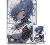 Puzzle per adolescenti con ragazza anime e robot soldato, 1000 pezzi, risoluzione dei problemi, divertimento educativo, meravigliosa opzione regalo premurosa, dimensioni 38x52cm