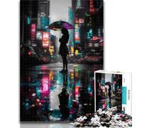 Puzzle per adolescenti con ragazza che tiene un ombrello, 1000 pezzi, regali per adolescenti, giocattoli, giochi educativi, antistress, migliora l'amore tra coppie, 50x75cm