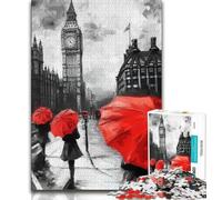 Puzzle per adolescenti con scene di strada di Londra, ideali come regali per tutta la famiglia, adatti a bambini di età compresa tra 14 e 18 anni (dimensioni 38x26cm)