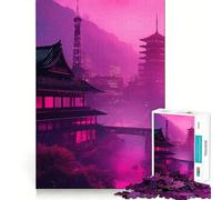 Puzzle per adolescenti con skyline di Tokyo al neon, 1000 pezzi, stimola la memoria, ideale per il tempo libero, pulito e perfetto, con la lista dei desideri di Babbo Natale (50x75cm)