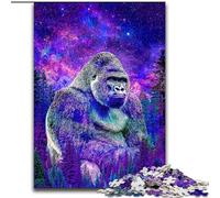 Puzzle per adolescenti con tema scimpanzé fantasy, per bambini dai 14 anni in su, ideale come regalo per tutta la famiglia e gli amici (dimensioni 50x75cm)