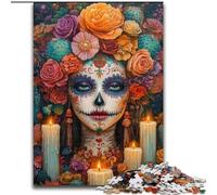 Puzzle per adolescenti con teschi messicani, 1000 pezzi, antistress, per trascorrere il tempo libero a casa e interagire con i genitori (50x75cm)