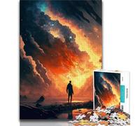 Puzzle per adolescenti con tramonto surreale e sognante, 1000 pezzi, per adolescenti e adulti, antistress, sfida difficile, migliora l'amore tra coppie (38x26cm)