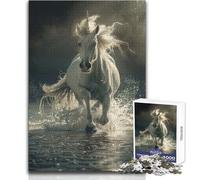 Puzzle per adolescenti con unicorno maestoso al galoppo, 1000 pezzi, gioco educativo di osservazione e abilità, regalo perfetto e significativo per le feste, dimensioni 38x52cm