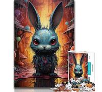 Puzzle per adolescenti Conigli artistici, aiutano il cervello a esercitare giocattoli avvincenti per coltivare la pazienza Decorazione perfetta 38X26CM