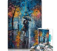 Puzzle per adolescenti Coppia sotto la Torre Eiffel Puzzle 1000 pezzi per adulti e ragazzi giocattoli giochi educativi antistress collezione di artisti belle arti (50x75cm)