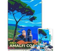 Puzzle per adolescenti Costiera Amalfitana, giocattoli avvincenti per stimolare l'intelligenza cerebrale, regalo di compleanno, regali, decorazioni murali (75x50cm)