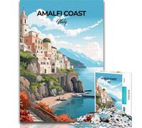Puzzle per adolescenti Costiera Amalfitana Italia 1000 pezzi Puzzle per adulti Regali, gioco stimolante Giocattoli per è ideale come regalo per tutta la famiglia 75x50cm