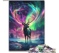 Puzzle per adolescenti da 1000 pezzi a forma di cervo spaziale, giocattolo educativo e stimolante, ideale come regalo per tutta la famiglia dimensioni 50x75cm