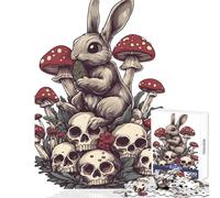 Puzzle per adolescenti da 1000 pezzi a forma di coniglio i migliori giocattoli antistress artistici regali di compleanno gioco rompicapo attività divertenti da fare a casa dimensioni 38x26cm