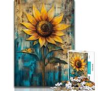 Puzzle per adolescenti da 1000 pezzi a forma di girasole, giocattoli per l'intrattenimento della famiglia, ideali come regalo per tutta la famiglia (75x50cm)