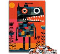 Puzzle per adolescenti da 1000 pezzi a forma di robot, difficili da completare ma divertenti e spiritosi, regalo di compleanno, regali, decorazioni murali 38x26cm
